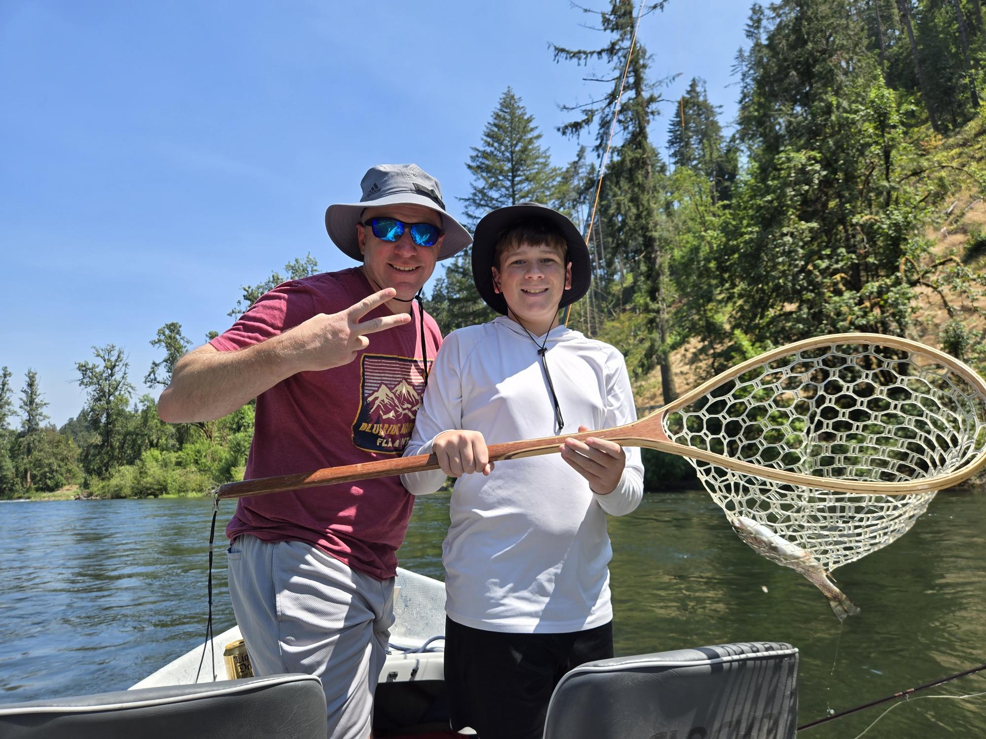Father and son fishing